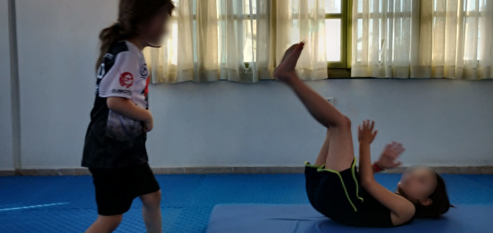 two girls practicing